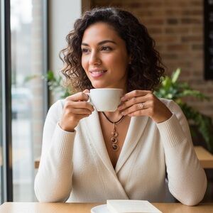 Necklace Handmade Wrapped Copper Pendant